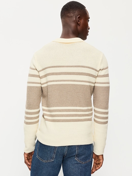 Image number 2 showing, Long-Sleeve Collar Polo Sweater