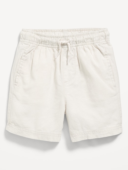Image number 1 showing, Loose Linen-Blend Dock Shorts for Toddler Boys
