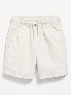 Loose Linen-Blend Dock Shorts for Toddler Boys