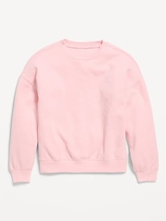 Oversized Long-Sleeve Tunic Sweatshirt for Girls