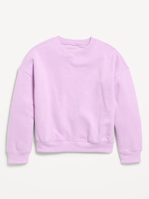 Oversized Long-Sleeve Tunic Sweatshirt for Girls