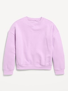 Oversized Long-Sleeve Tunic Sweatshirt for Girls