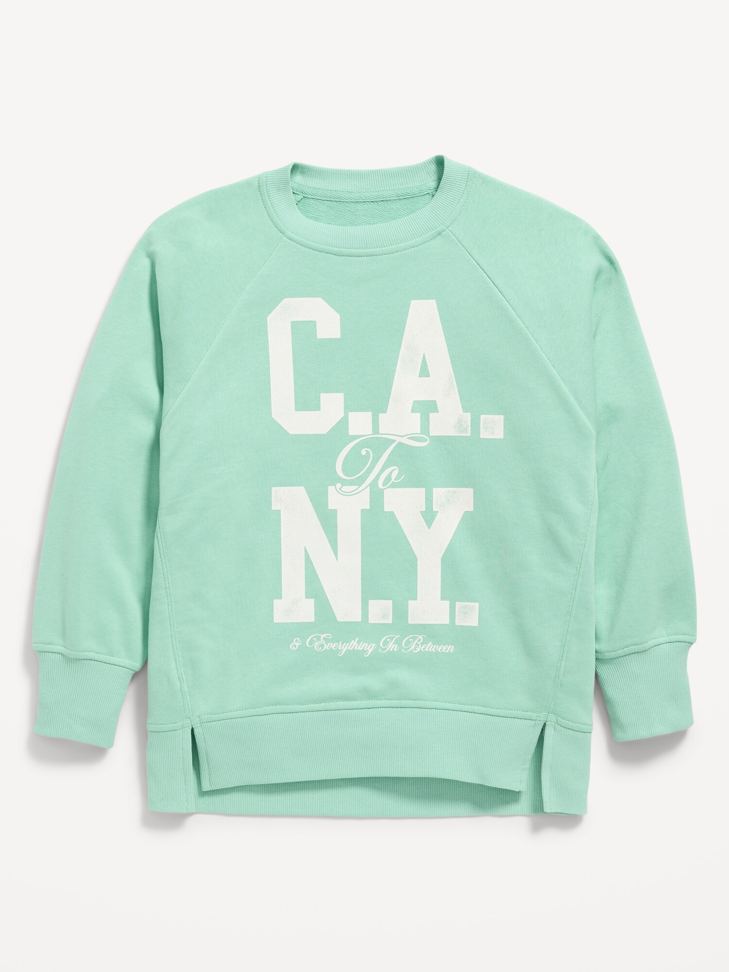Толстовки Old Navy Oversized Long-Sleeve Graphic Tunic Sweatshirt для девочек, цвет: Palo Verde — фото 2
