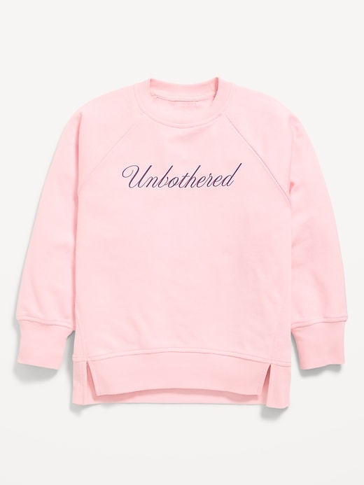 Image number 2 showing, Oversized Long-Sleeve Graphic Tunic Sweatshirt for Girls