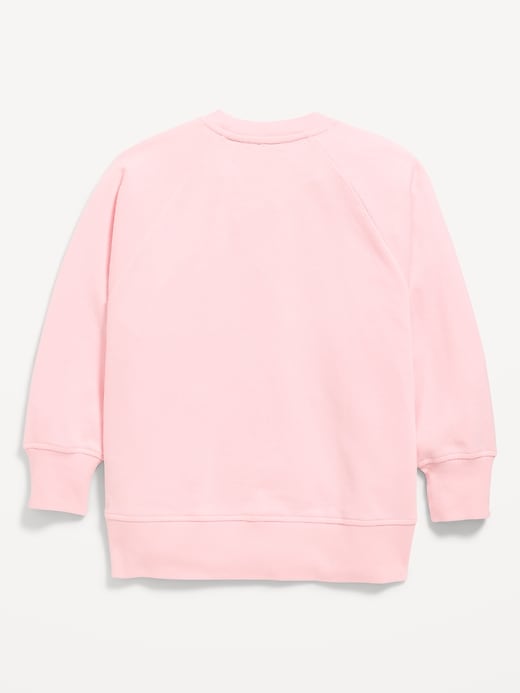 Image number 3 showing, Oversized Long-Sleeve Graphic Tunic Sweatshirt for Girls