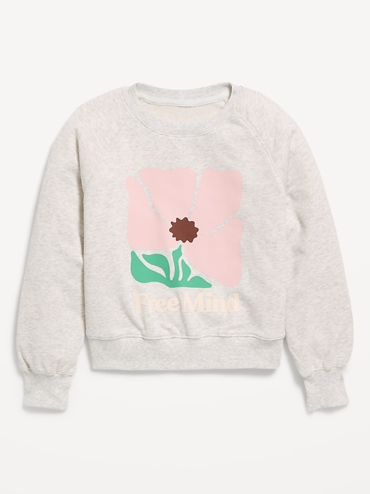 Image number 2 showing, Long-Sleeve Graphic Sweatshirt for Girls