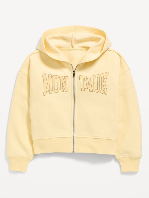Image number 2 showing, Favorite Fleece Graphic Zip-Front Hoodie for Girls