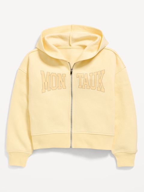 Favorite Fleece Graphic Zip-Front Hoodie for Girls