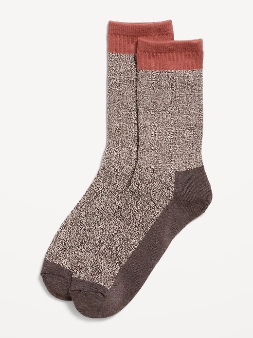 Image number 1 showing, Marled Color-Block Socks
