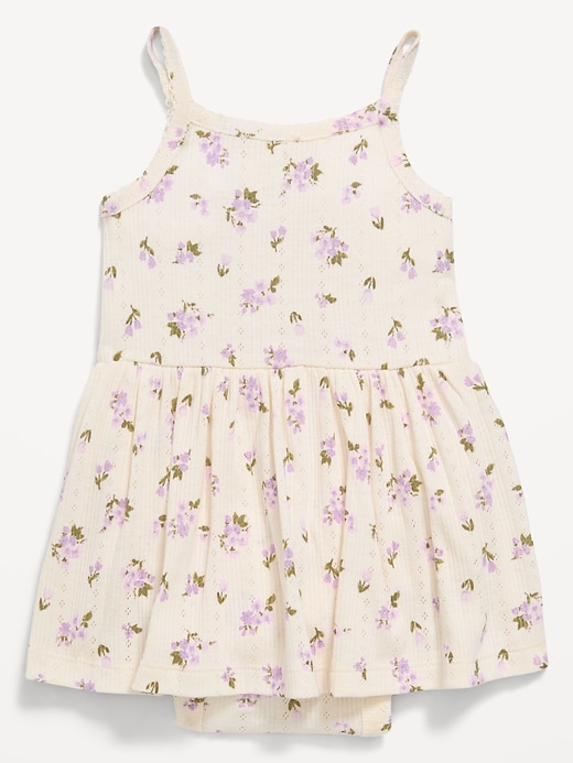 Image number 3 showing, Printed Pointelle-Knit Bodysuit Dress for Baby