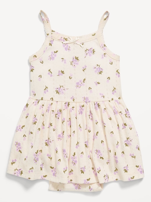 Image number 2 showing, Printed Pointelle-Knit Bodysuit Dress for Baby