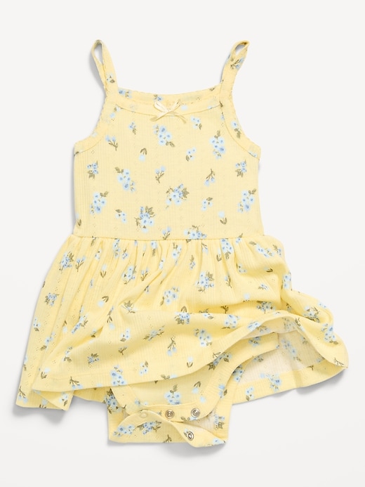 Image number 2 showing, Printed Pointelle-Knit Bodysuit Dress for Baby