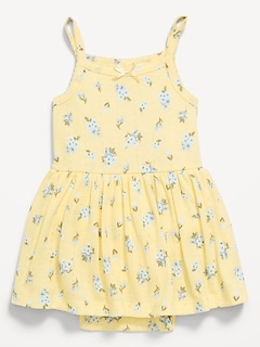 Printed Pointelle-Knit Bodysuit Dress for Baby