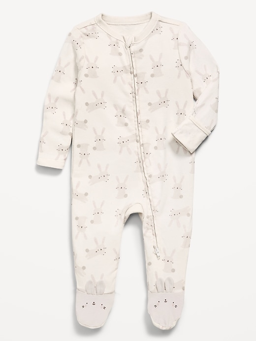 Image number 1 showing, 2-Way-Zip Sleep & Play Footed One-Piece for Baby