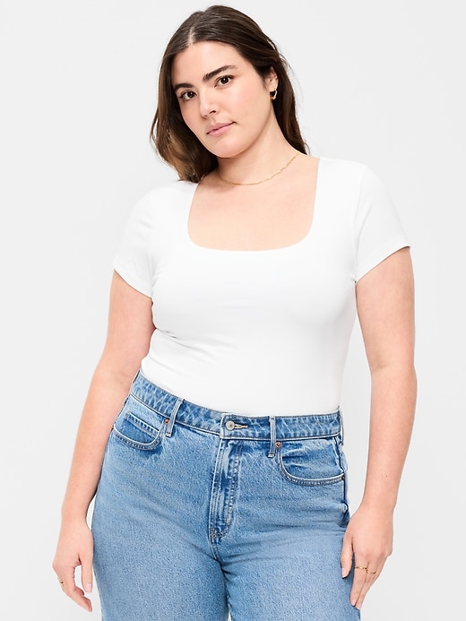 Image number 6 showing, Hug Double-Layer Scoop-Neck Top