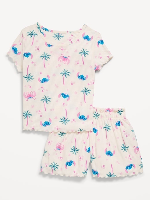 Image number 1 showing, Disney© Ribbed Stitch Pajama T-Shirt and Shorts Set for Girls