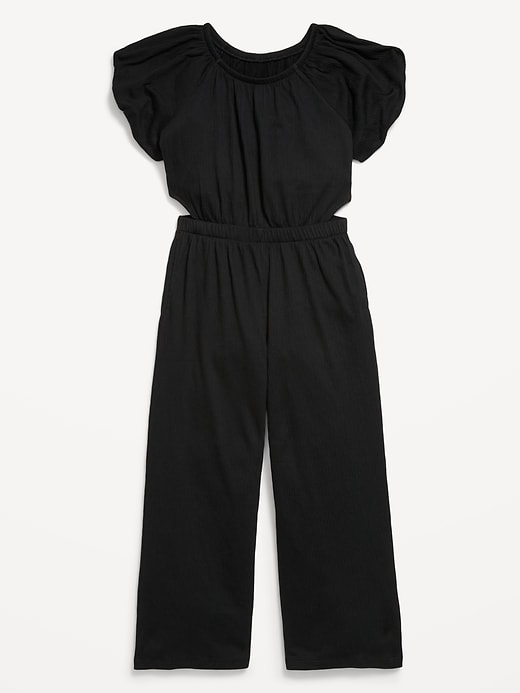 Image number 3 showing, Fit and Flare Side-Cutout Jumpsuit for Girls