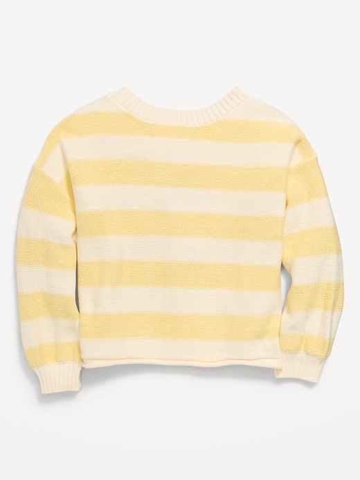 Image number 3 showing, Oversized Long-Sleeve Embroidered Sweater for Girls