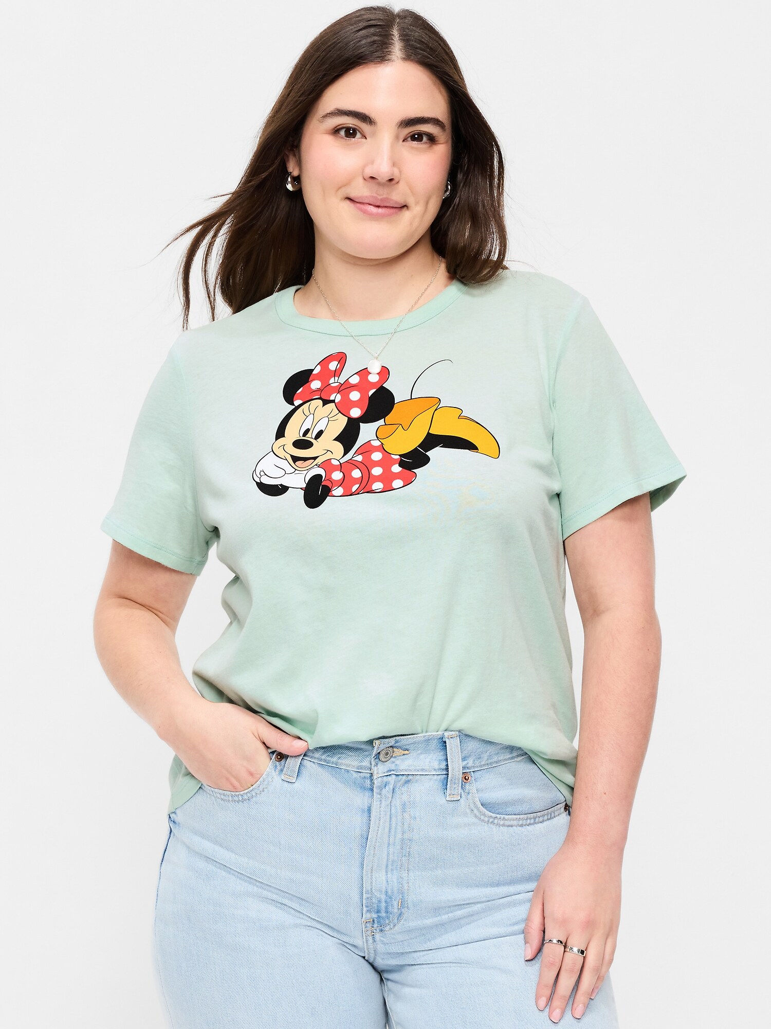 Женская футболка Old Navy x Disney Minnie Mouse Vintage Crew-Neck T-Shirt for Women, цвет: Tillandsia — фото 6