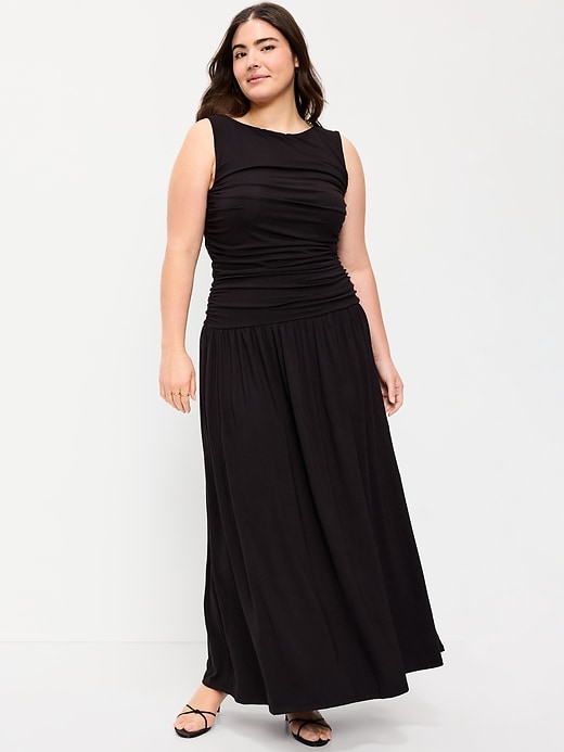 Image number 6 showing, Fit & Flare Drop-Waist Maxi Dress