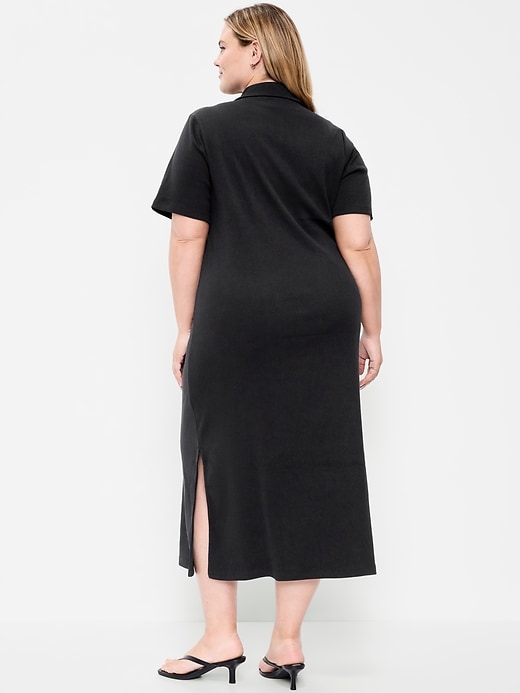 Image number 9 showing, Short-Sleeve Polo Midi Dress