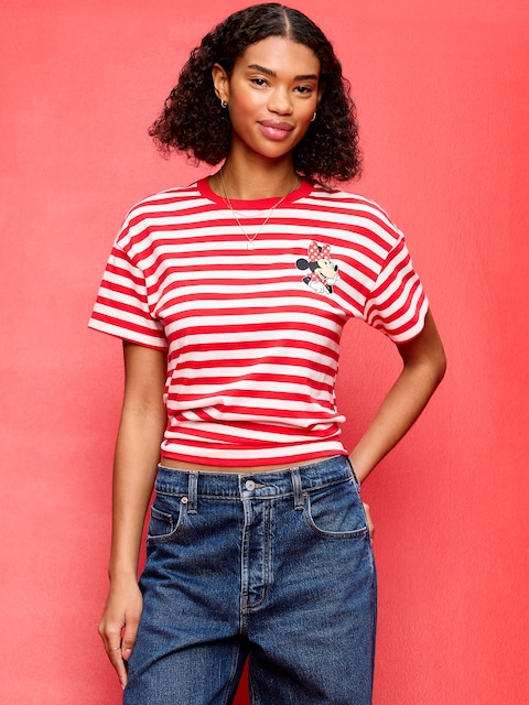 Old Navy x Disney Minnie Mouse Vintage Crew-Neck Striped T-Shirt for Women