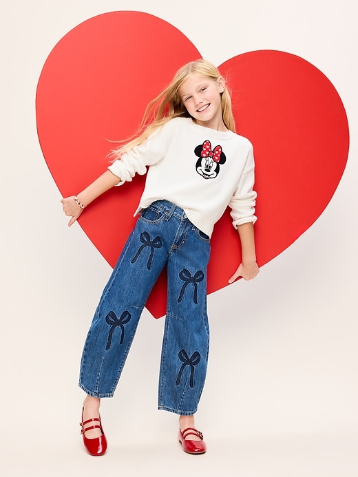 Image number 1 showing, Old Navy x Disney Minnie Mouse Graphic Pullover Sweater for Girls