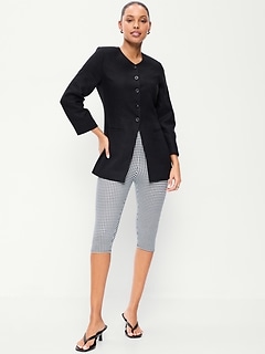 High-Waisted Fashion Layering Capri Legging