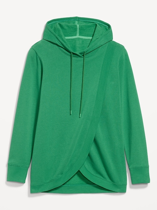 Image number 1 showing, Maternity Cross-Front Nursing Pullover Hoodie