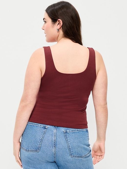 Image number 4 showing, Hug Double-Layer Scoop-Neck Tank Top
