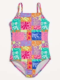 Image number 1 showing, Back Cutout One-Piece Swimsuit for Girls