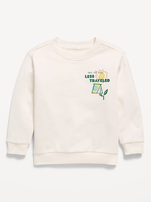 Image number 1 showing, Oversized Long-Sleeve Graphic Sweatshirt for Toddler Boys