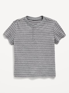Short-Sleeve Textured Henley T-Shirt for Toddler Boys
