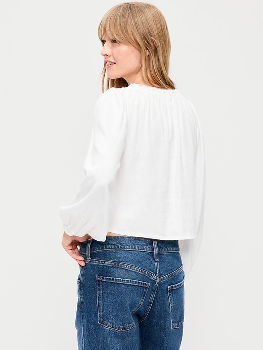 Image number 2 showing, Long-Sleeve Button-Down Top