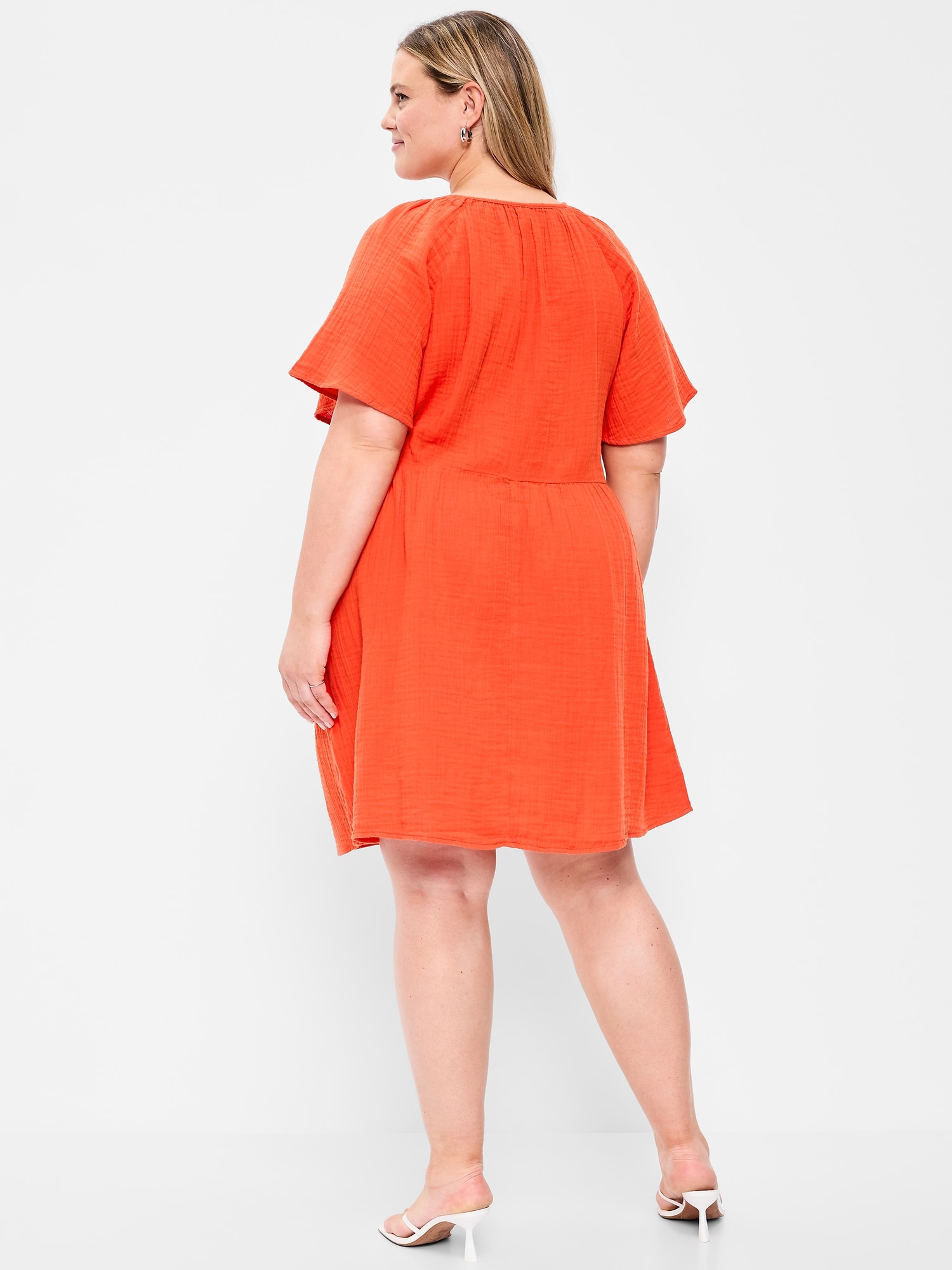 Image number 6 showing, Flutter-Sleeve Mini Swing Dress