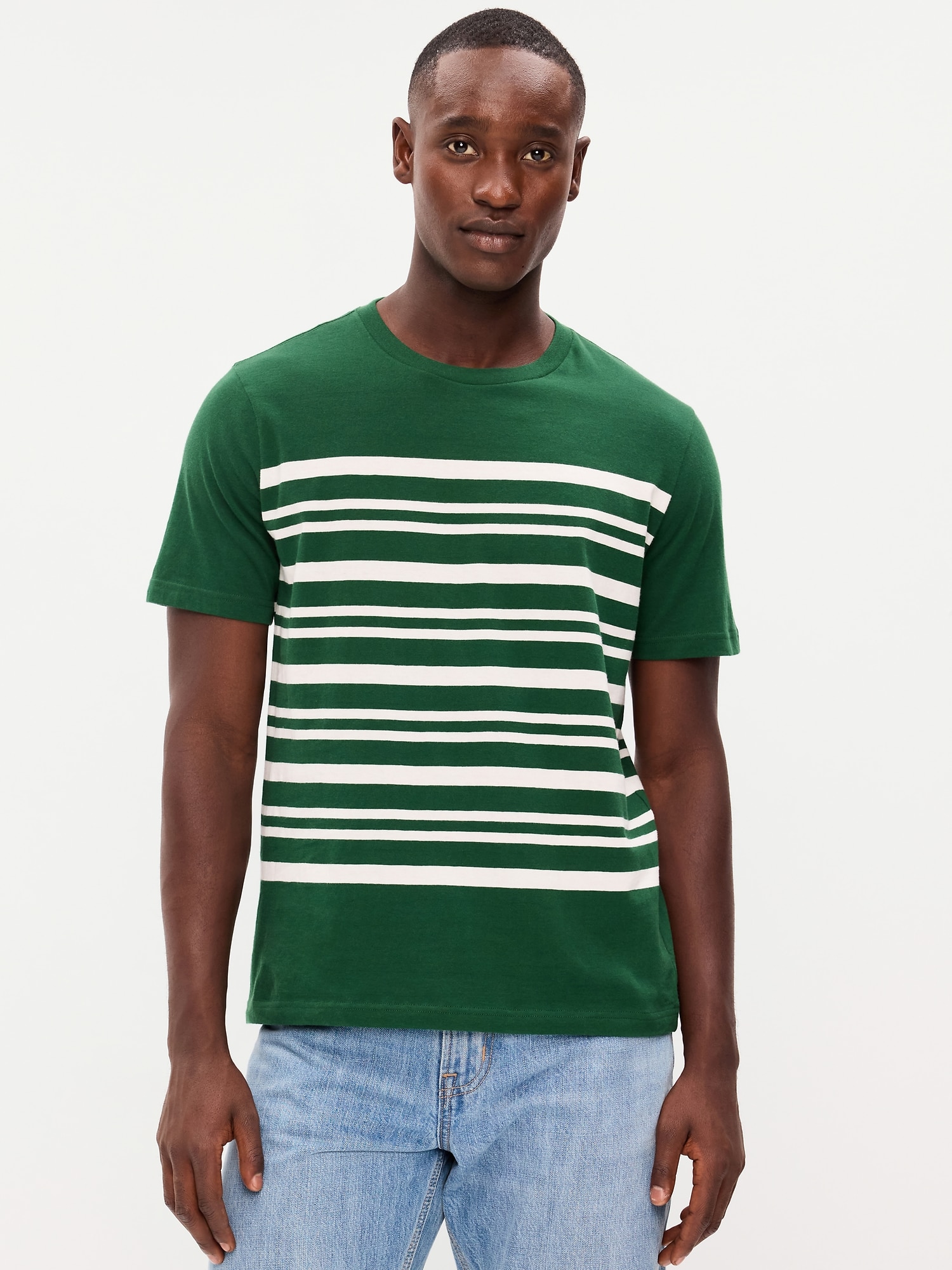 Crew-Neck Striped T-Shirt