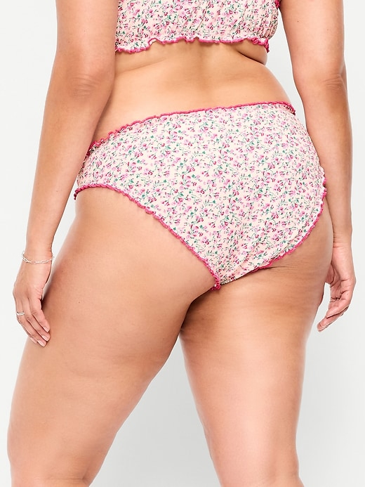 Image number 7 showing, Mid-Rise Ruffle Trim Swim Bottoms