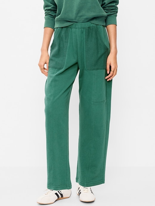 Image number 2 showing, Mid-Rise SoComfy Seamed Barrel Sweatpants