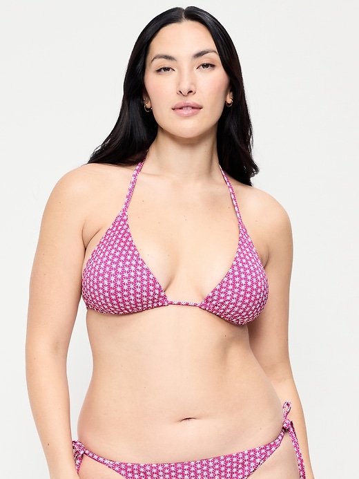 Image number 4 showing, Triangle String Bikini Swim Top