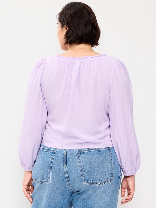 Image number 7 showing, Long-Sleeve Button-Down Top