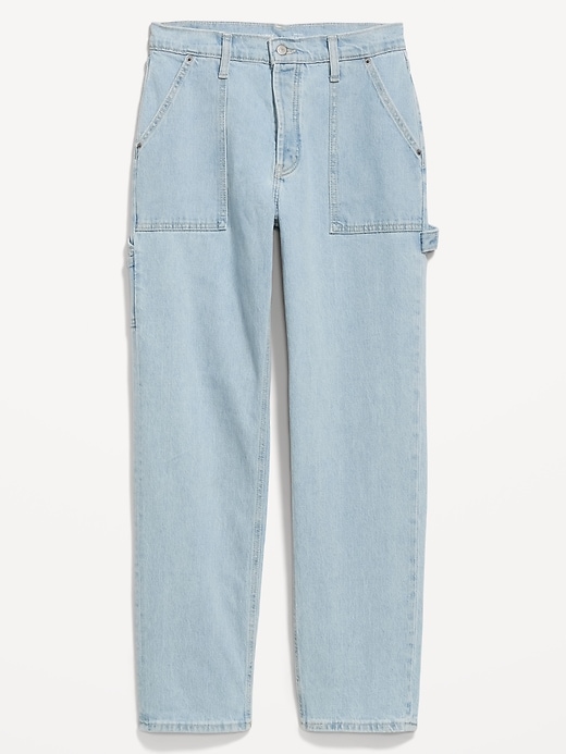 Image number 1 showing, Low-Rise Utility Slouchy Straight Jeans