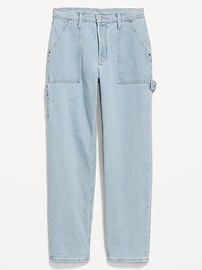 Image number 1 showing, Low-Rise Utility Slouchy Straight Jeans