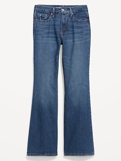 Mid-Rise Loose Boot-Cut Jeans