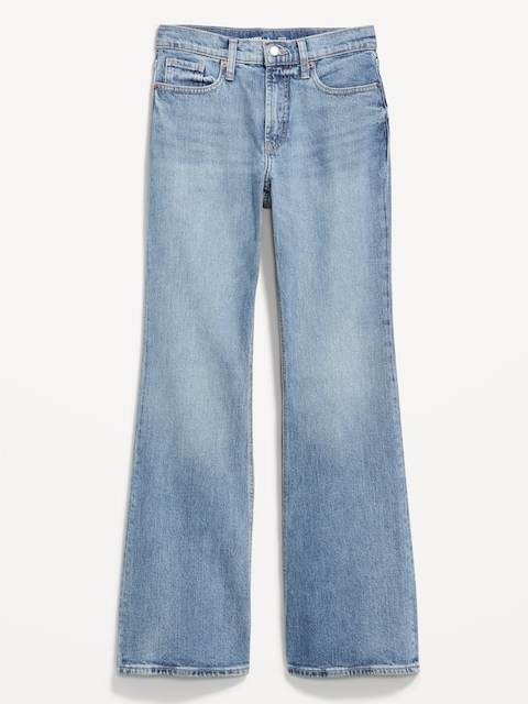 Mid-Rise Loose Boot-Cut Jeans