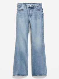 Image number 1 showing, Mid-Rise Loose Boot-Cut Jeans