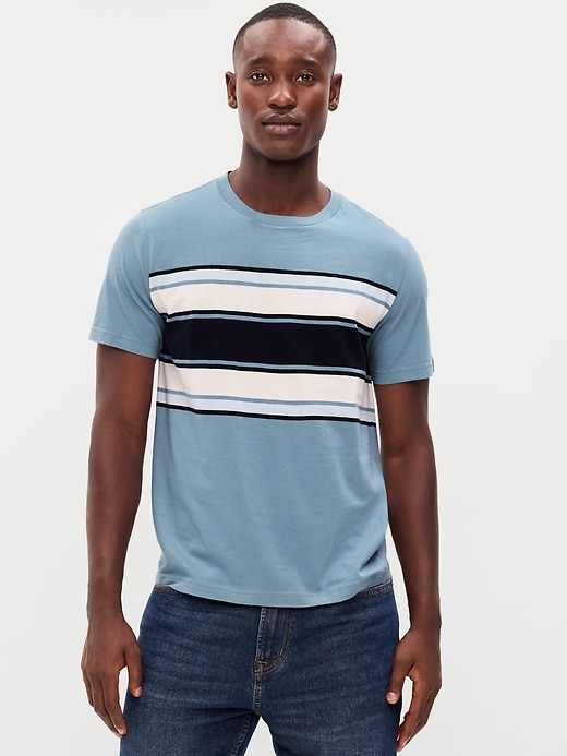 Image number 1 showing, Crew-Neck Striped T-Shirt
