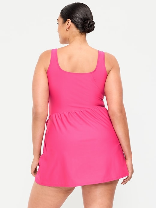 Image number 8 showing, Matte Side-Tie Swim Dress