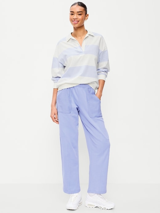 Image number 1 showing, Mid-Rise SoComfy Seamed Barrel Sweatpants