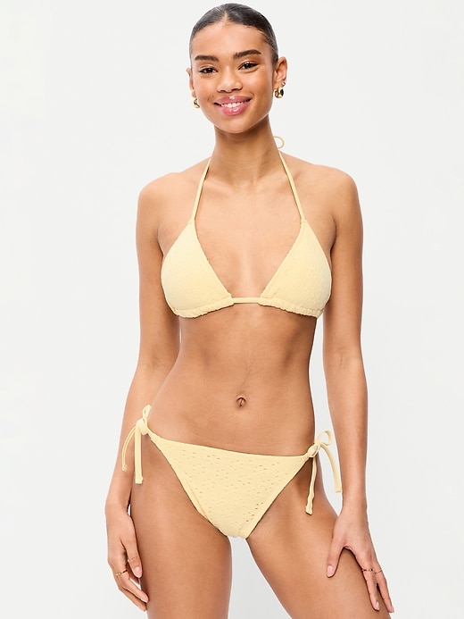 Image number 1 showing, Triangle String Bikini Swim Top