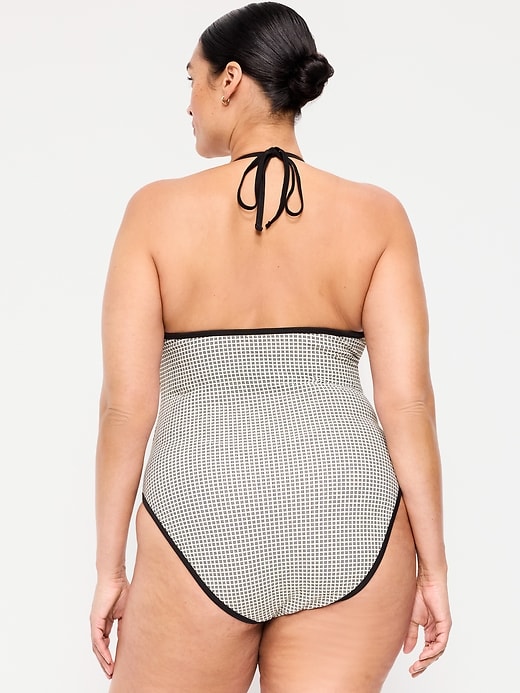 Image number 8 showing, V-Neck Halter Swimsuit